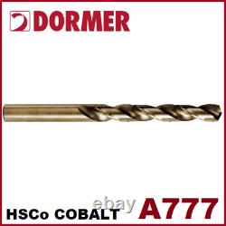 DORMER Cobalt Heavy Duty A777 HSco Jobber Twist Drill Bits (Metric) 2.5mm 8mm