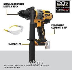 DeWALT DCD999N 20V Flexvolt Advantage High Power LED Combi Hammer Drill GLASSES