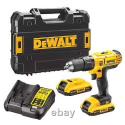 DeWalt 18V Li-ion Brushed Cordless Combi drill (2 x 2Ah) DCD776D2T- GB