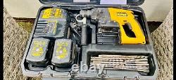 DeWalt 24V SDS Hammer Drill DW005, 2 Batteries Charger & Tools Bits