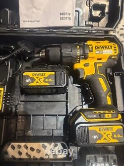 DeWalt Combi Drill Cordless 18V 2x4Ah Li-ion DCD778M2T-GB Brushless Compact