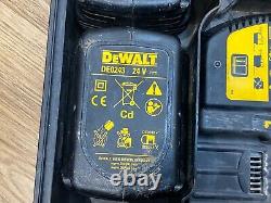 DeWalt DC223 24V Cordless Hammer Drill+ Case + Charger + 3 Batteries & charger