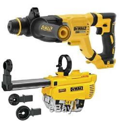 DeWalt DCH263N 18V XR Brushless SDS+ Rotary Hammer Drill DWH205DH Dust Extractor