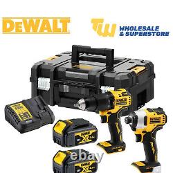 DeWalt DCK2062M2T-GB Brushless Cordless Twin Pack 18v XR Compact Combi Impact