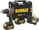 Dewalt 18v Xr Cordless Brushless Hybrid Drill Dcd100p2t With 2x5ah Charger Box