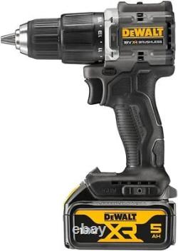 Dewalt 18V XR Cordless Brushless Hybrid Drill DCD100P2T with 2x5Ah charger box