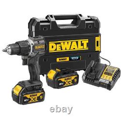 Dewalt DCD100P2T 18V Brushless Combi Drill with 2 x 5Ah Battery Charger & TSTAK