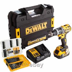 Dewalt DCD796P1 18V Brushless Combi Drill 1 x 5.0Ah with 57 Piece Drill Bit Set