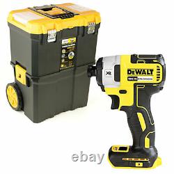 Dewalt DCF887 18V Brushless Impact Driver + Heavy Duty Rolling Storage Toolbox