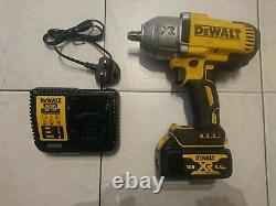 Dewalt DCF899 18v li-ion brushless heavy duty impact wrench, battery and charger