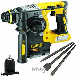 Dewalt DCH273N 18V XR Brushless SDS+ Rotary Hammer Drill With Chuck & Chisel Set