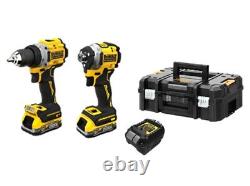 Dewalt DCK2050E2T 18v XR Brushless Powerstack Combi Hammer Drill + Impact Driver