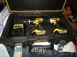 Dewalt combi drill kit and impact cordless driver with drill bits driver s bits