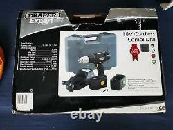 Draper Expert 18V Cordless Hammer Drill + 4 New Batterys