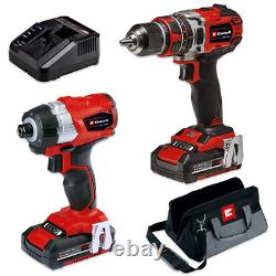 Einhell Cordless Combi Drill and Impact Driver BL Set Inc Battery Refurb GRADE B
