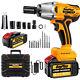 Electric Cordless Impact Wrench 36v 1280w Drill Gun Ratchet Driver 1/2 Battery