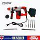 Electric Heavy Duty Rotary Jack Hammer Drill Demolition Breaker Sds Plus Chisel