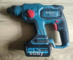 Erbauer 18v Brushless sds three mode hammer drill +4ah battery, charger and Case