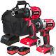 Excel 18v Brushless Twin Kit Combi Drill & Impact Driver 2 X 5ah Battery Charger