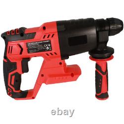 Excel 18V Cordless SDS-Plus Rotary Hammer Drill with Chuck & Chisel Set 4 Piece