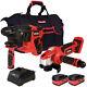 Excel 18v Cordless Twin Kit Sds+ Hammer Drill & Angle Grinder 2 X 5.0ah Battery
