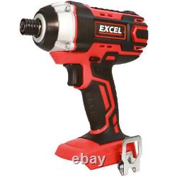 Excel 18V Impact Driver/Combi Drill Twin Kit 2 x 2.0Ah Batteries Charger & Bag