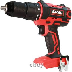 Excel 18V Impact Driver/Combi Drill Twin Kit 2 x 2.0Ah Batteries Charger & Bag