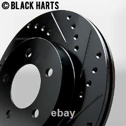 Front Black Hart Drill/slot Disc Brake Rotors And Heavy Duty Pad Bhcf. 6601102