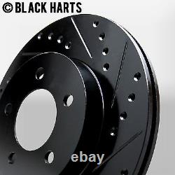 Full Black Hart Drilled Slotted Brake Rotors And Heavy Duty Pad Bhcc. 66061.02