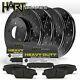 Full Black Hart Drilled Slotted Brake Rotors And Heavy Duty Pad Bhcc. 66063.02