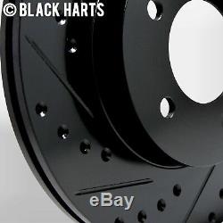Full Black Hart Drilled Slotted Brake Rotors And Heavy Duty Pad Bhcc. 66081.02