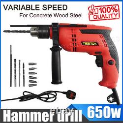 Hammer Drill Pro Heavy Duty Corded Electric Impact Drill Rotary With Bits Set