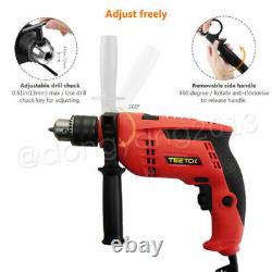 Hammer Drill Pro Heavy Duty Corded Electric Impact Drill Rotary With Bits Set