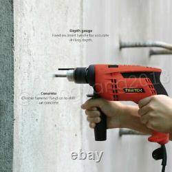 Hammer Drill Pro Heavy Duty Corded Electric Impact Drill Rotary With Bits Set
