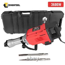 Heavy Duty 240v 3600W Demolition Hammer Drill Concrete Breaker with 2 Chisels