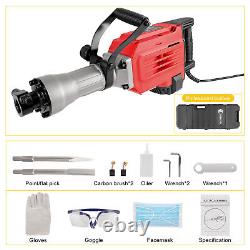 Heavy Duty 240v 3600W Demolition Hammer Drill Concrete Breaker with 2 Chisels