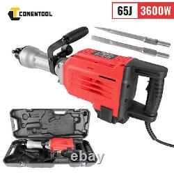 Heavy Duty 240v 3600W Demolition Hammer Drill Concrete Breaker with 2 Chisels