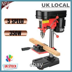 Heavy Duty 350w 50mm Rotary Pillar Drill 5 Speed Drilling Bench Press Equipment