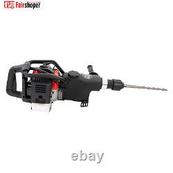 Heavy Duty Petrol Demolition Jack Hammer Drill Concrete Breaker 2 Chisels 1800W