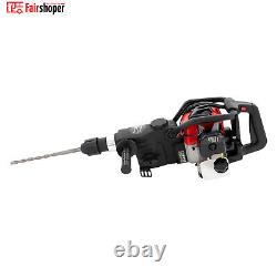 Heavy Duty Petrol Demolition Jack Hammer Drill Concrete Breaker 2 Chisels 1800W