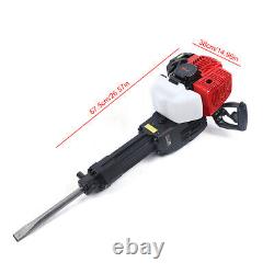 Heavy Duty Petrol Demolition Jack Hammer Drill Concrete Breaker 2 Chisels 52CC