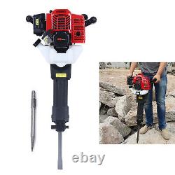 Heavy Duty Petrol Demolition Jack Hammer Drill Concrete Breaker 2 Chisels 52CC