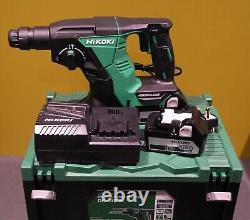 Hikoki 18V Cordless Brushless SDS+ Hammer Drill Chisel 2x 5.0Ah & Charger & Case