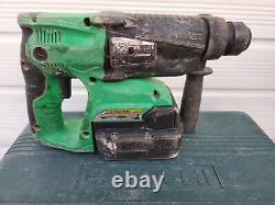 Hitachi DH24DVC SDS Plus Hammer Drill Working 2 X Batteries, Charger & More