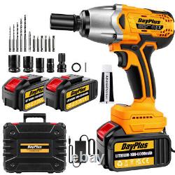 Impact Wrench Drill Cordless Driver Car Repair Wheel Nut Gun Set With Battery