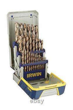 Irwin Drill Bit Set M35 Cobalt Metal Steel Heavy Duty Industrial 29 Pc 3018002