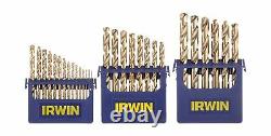 Irwin Drill Bit Set M35 Cobalt Metal Steel Heavy Duty Industrial 29 Pc 3018002
