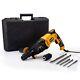 Jcb 1050w Rotary Hammer Drill Anti-vibration Multi Position Handle, 4 Functions