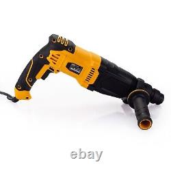 JCB 1050W Rotary Hammer Drill Anti-Vibration Multi Position Handle, 4 Functions