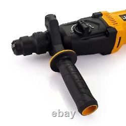 JCB 1050W Rotary Hammer Drill Anti-Vibration Multi Position Handle, 4 Functions